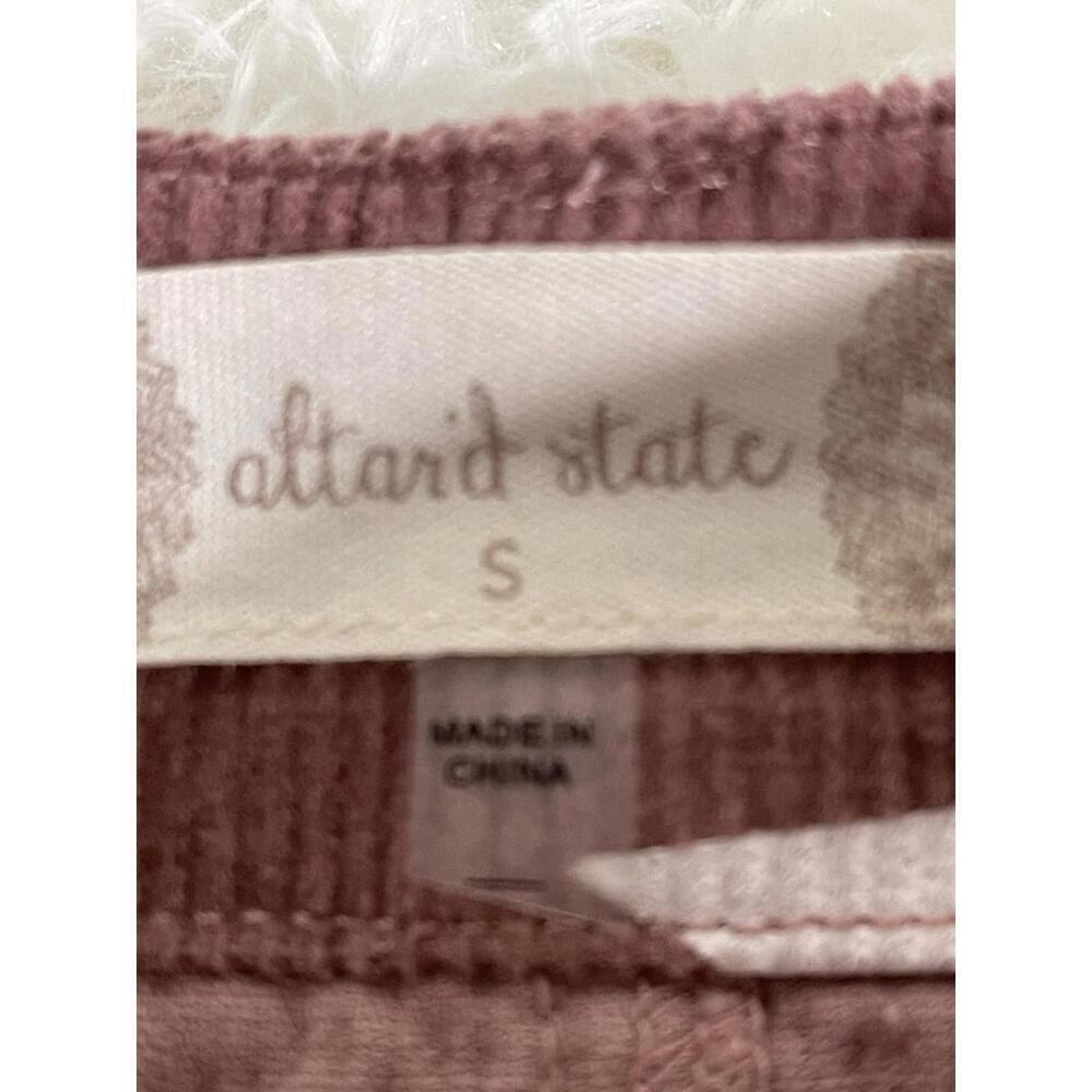 ALTAR’D STATE Mauve White Star Corduroy Mini Skirt Raw Hem Western Boho Sz Small - Picture 3 of 3
